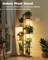 Bamworld grow light illuminated with LEDs, demonstrates adjustable light modes for plant health