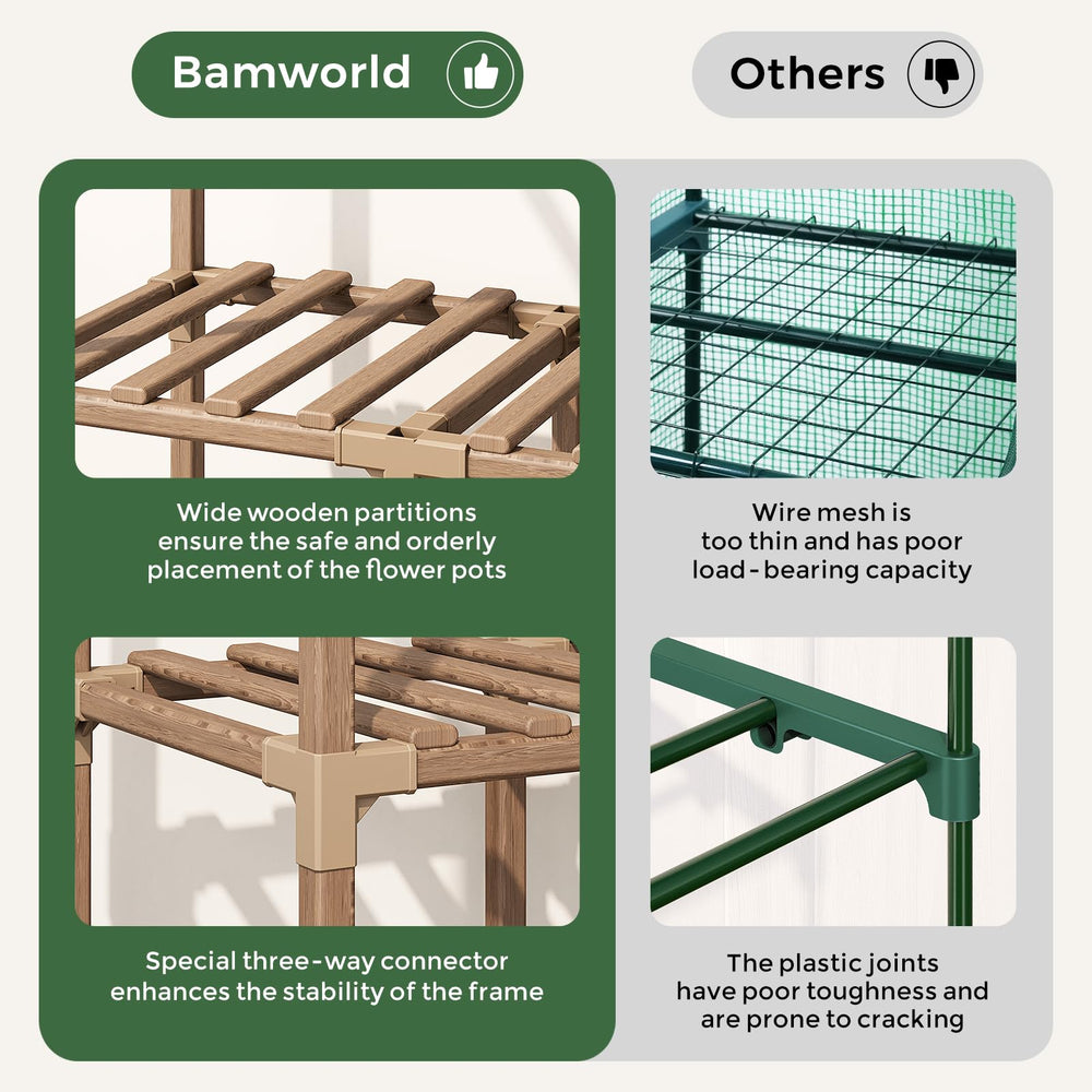 Bamworld in-use on balcony with herbs showing space-saving benefit
