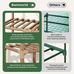 Bamworld in-use on balcony with herbs showing space-saving benefit