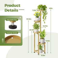 Bamworld plant stand in living room setting showcasing stylish display and space-saving benefit