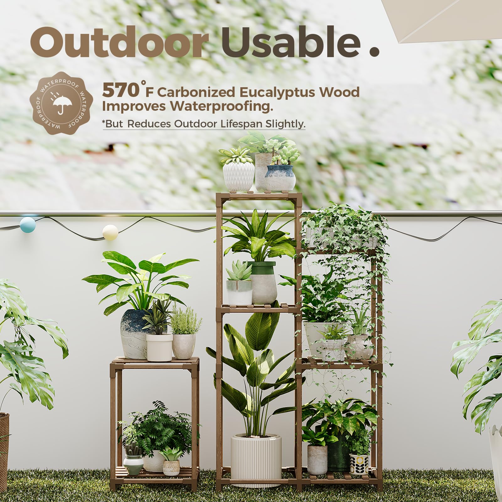 Bamworld in-use living room display demonstrates layered plants and decorative enhancement
