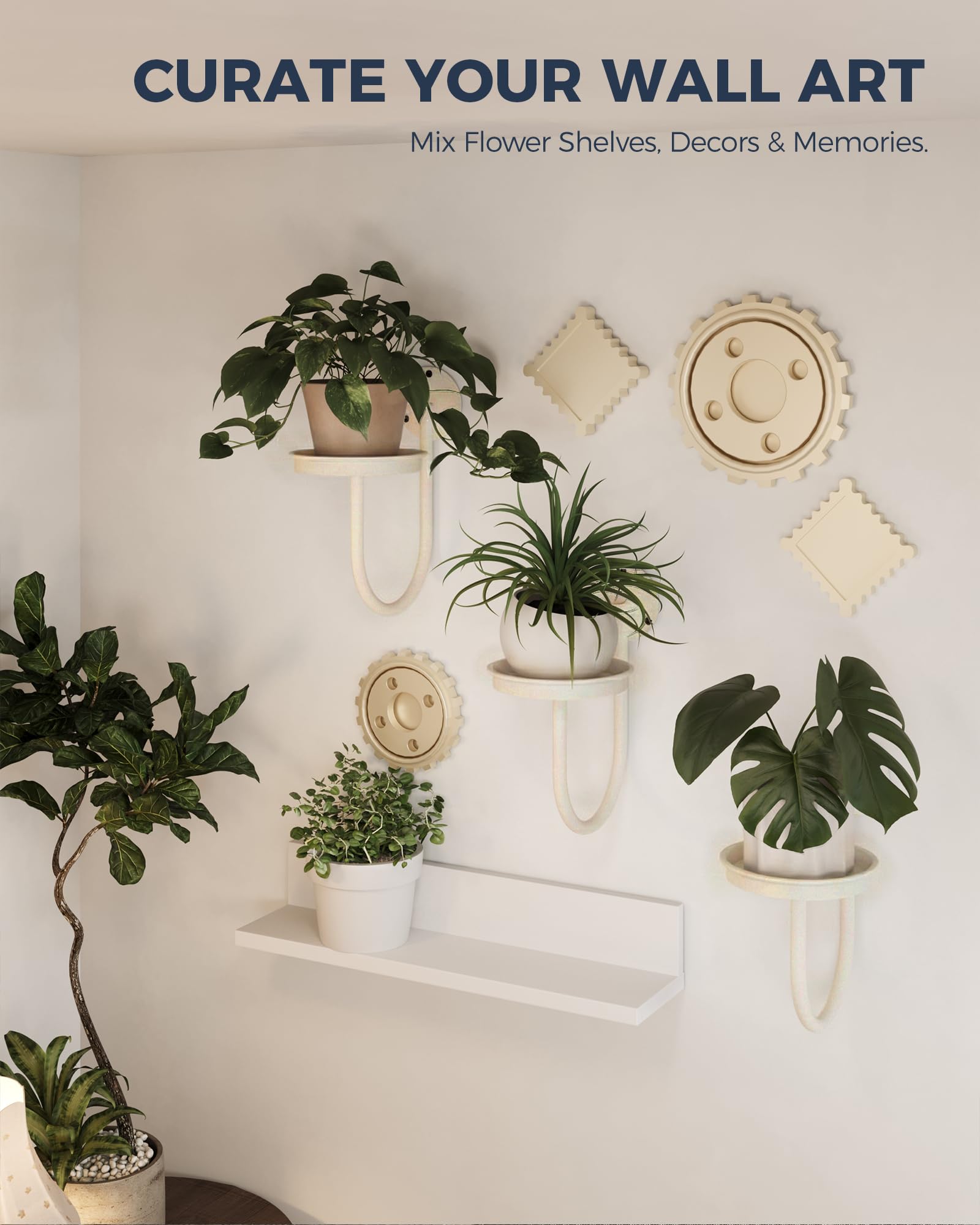 Bamworld outdoor patio display demonstrating weather-safe elevated plants