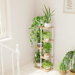 Bamworld plant stand in living room showing decorative display and style boost