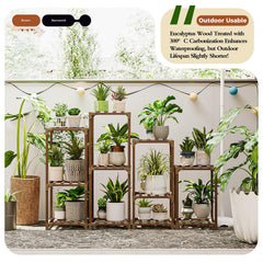 Bamworld plant stands in living room showcasing modular styling and greenery enhancement