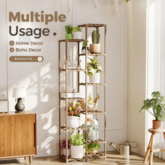 Bamworld filled with mixed potted plants showing layered display and visual impact