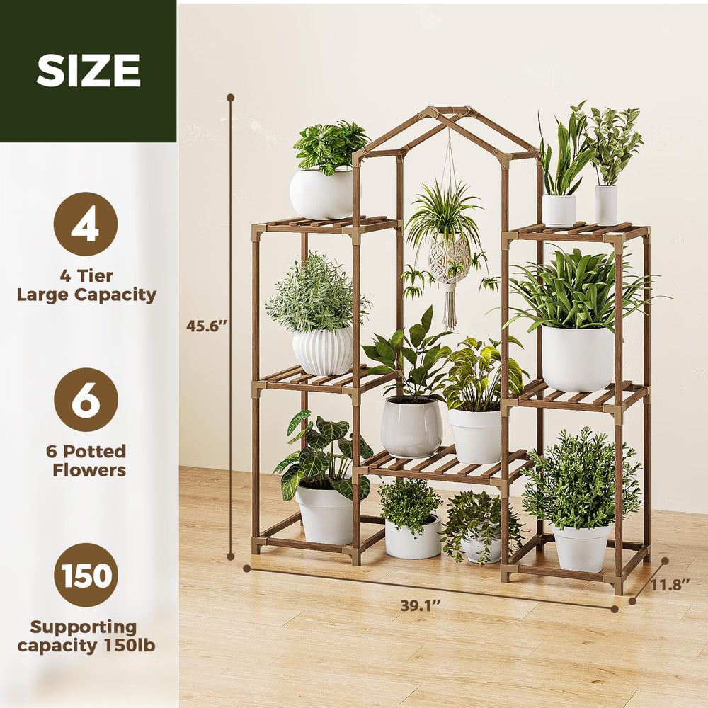 Bamworld loaded with plants on a balcony to save floor space