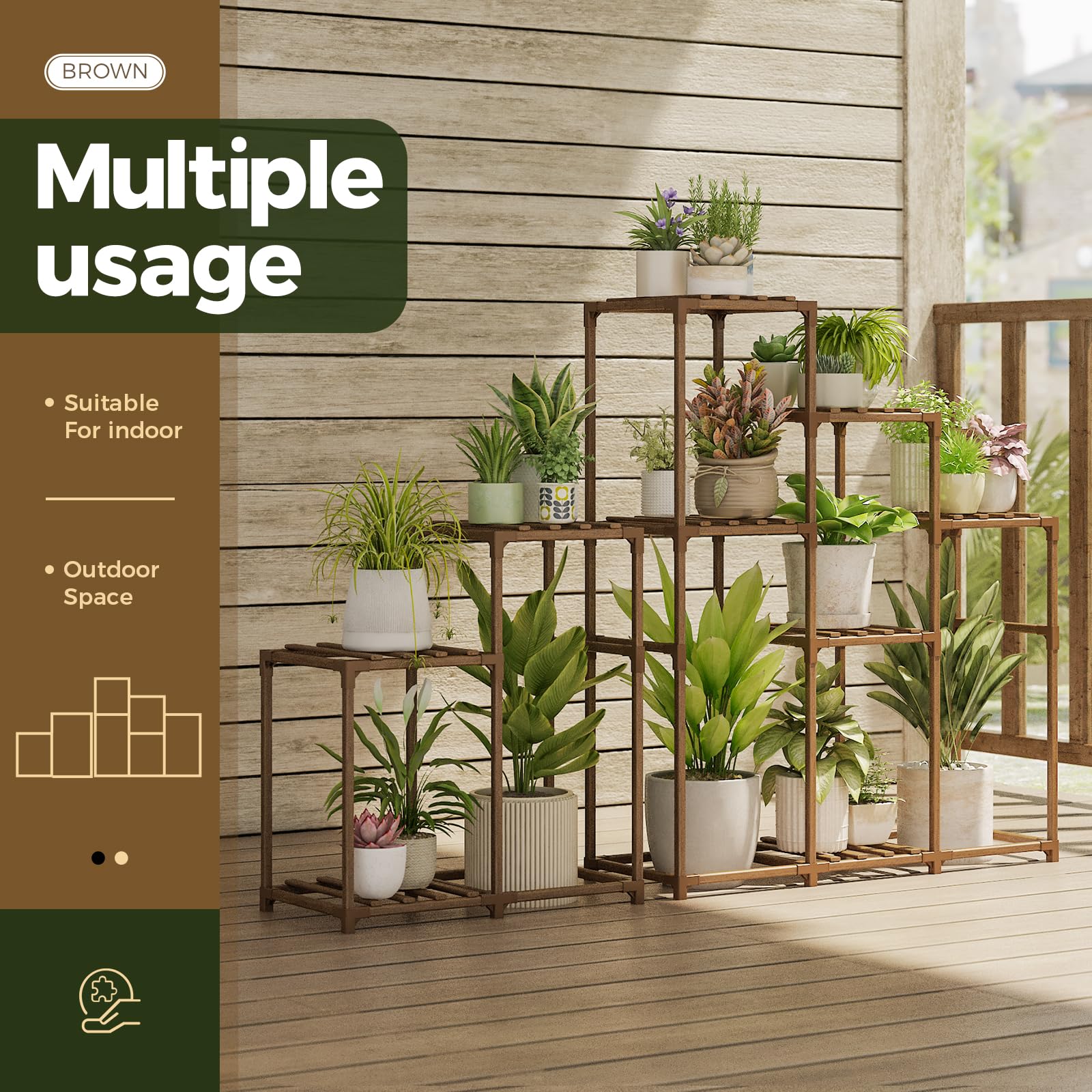 Bamworld styled in living room with plants showing decorative and organizational benefit