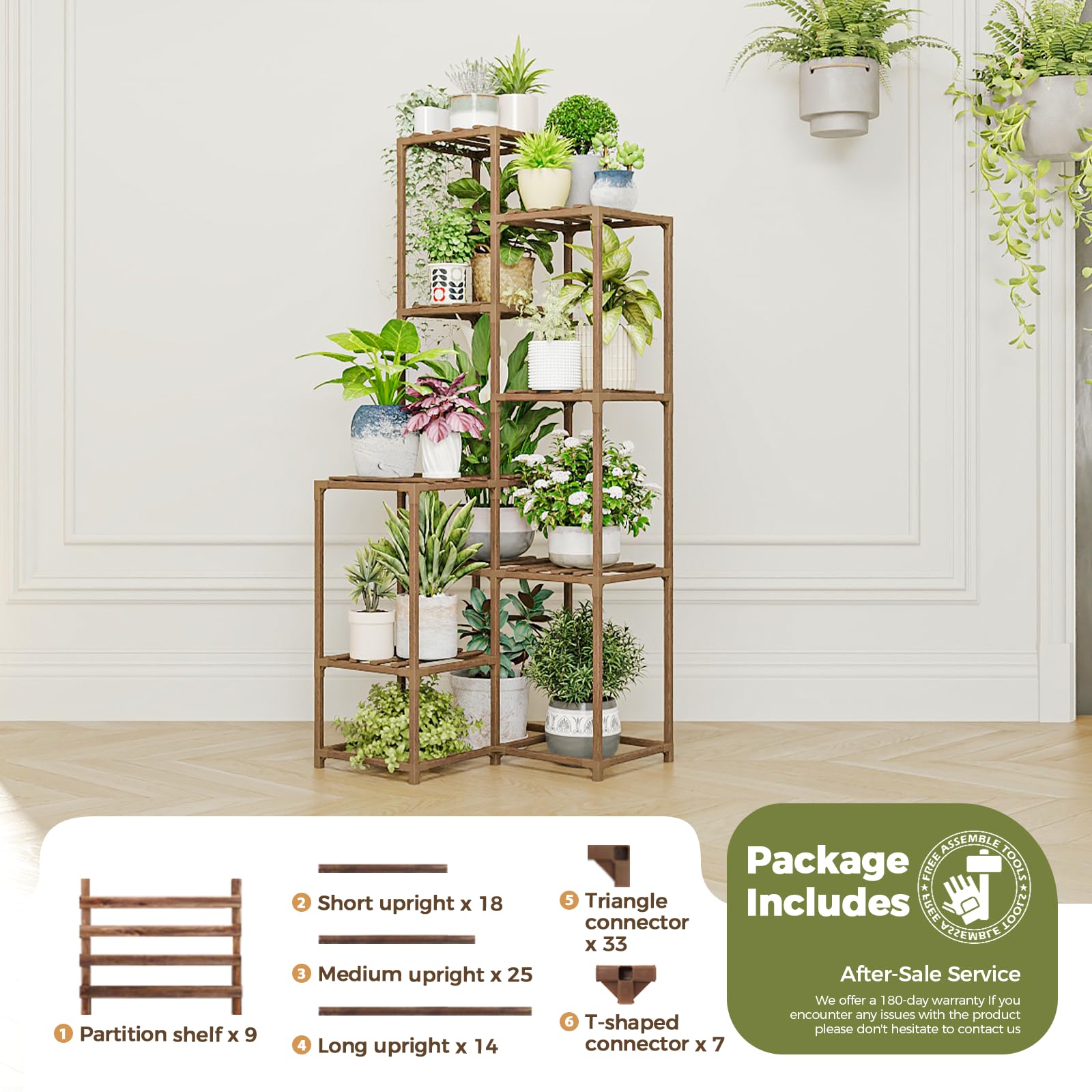 Bamworld multi-tier arrangement showing capacity for many pots and neat display