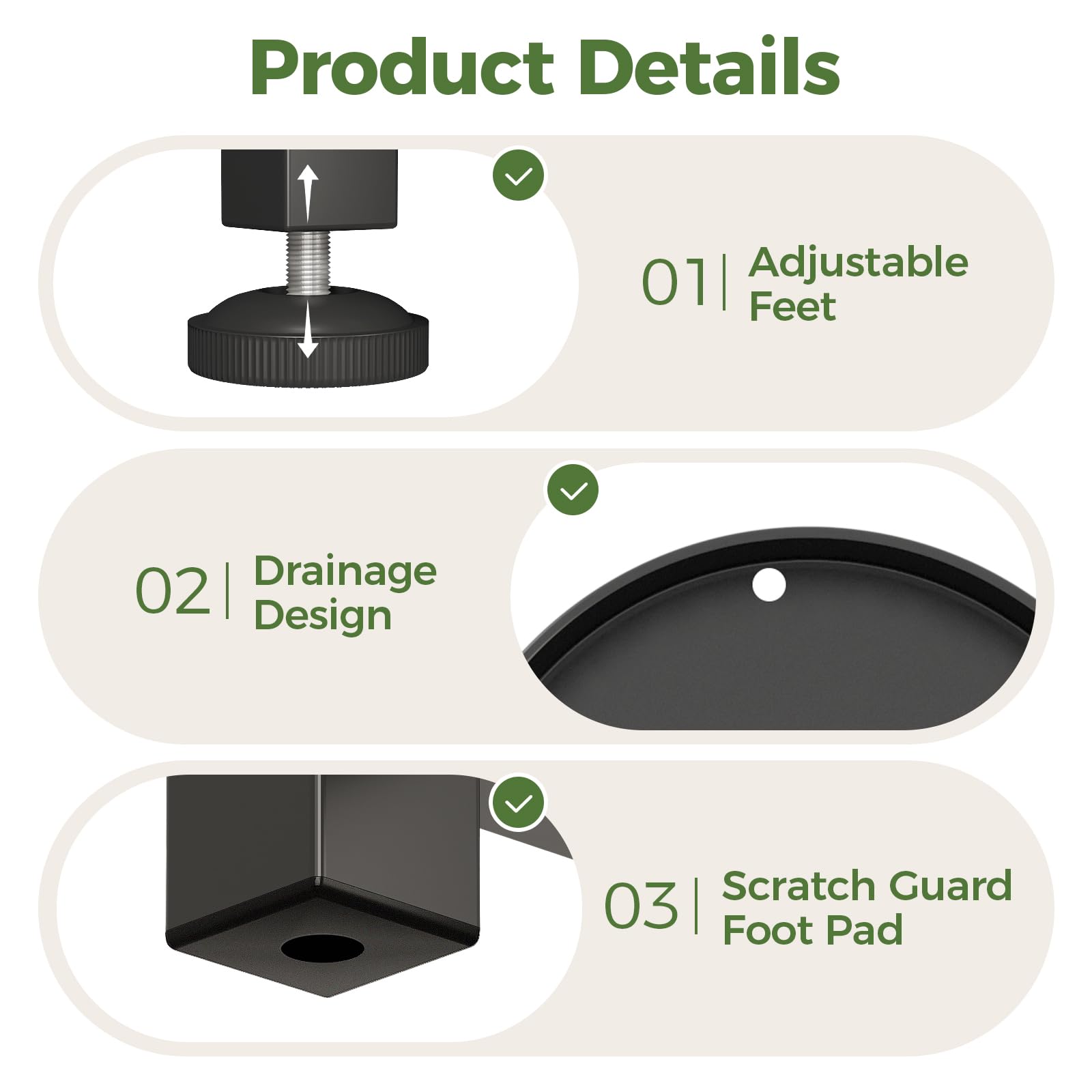 Bamworld next to common pots for scale showing compact footprint and capacity