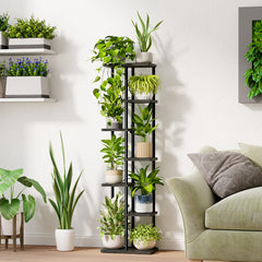 Bamworld side profile of seven tiers illustrating space-saving height benefit