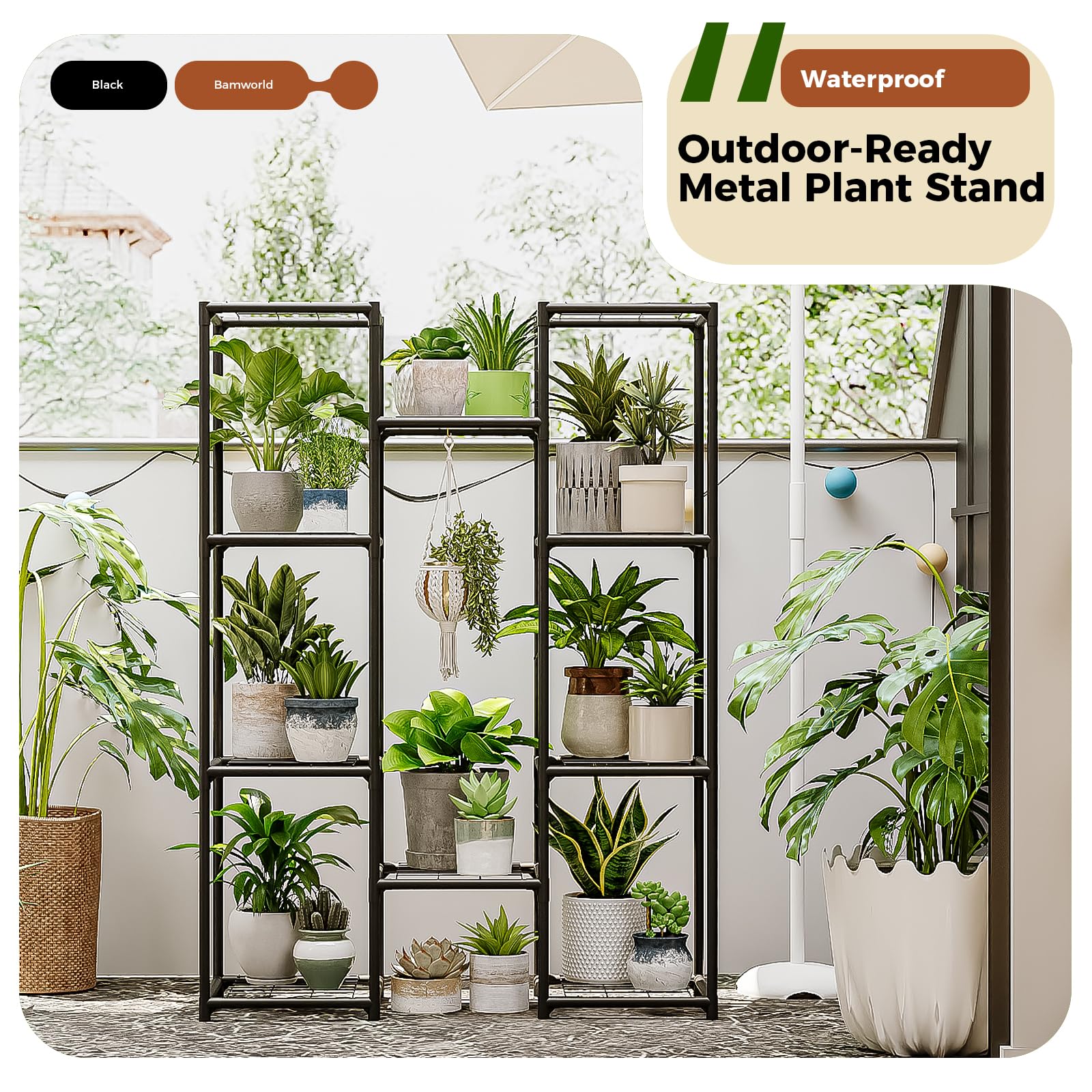 Bamworld side angle highlighting stable triangular frame and sturdiness