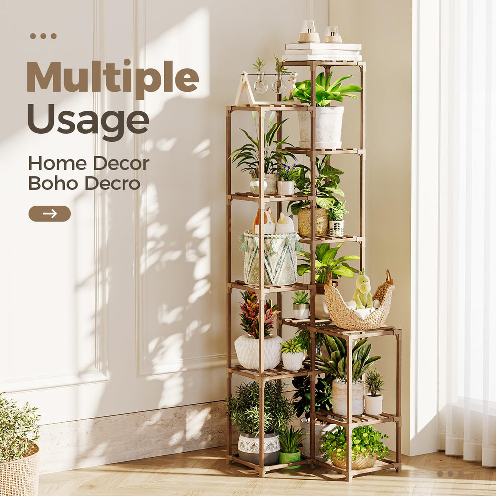 Bamworld side corner placement in living room showing vertical display benefit