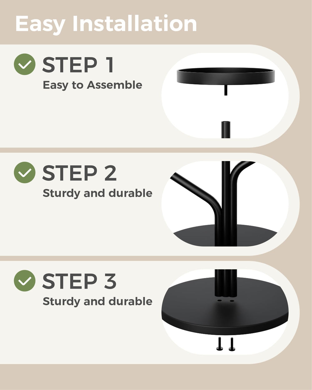 Bamworld side profile showing 34.6in height and scale for room placement benefit