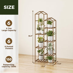 Bamworld side profile highlighting roof-shaped frame for taller plant support
