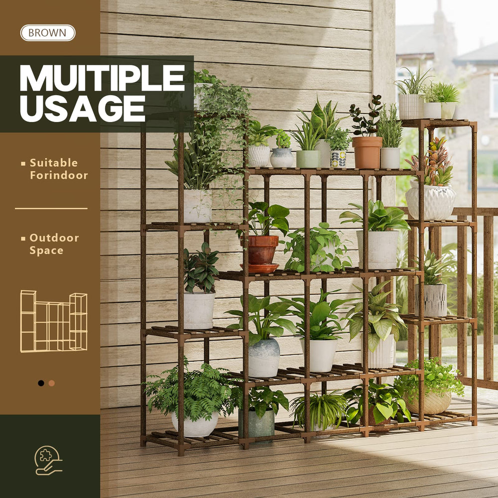 Bamworld side profile tall wood shelf highlights sturdy construction benefit