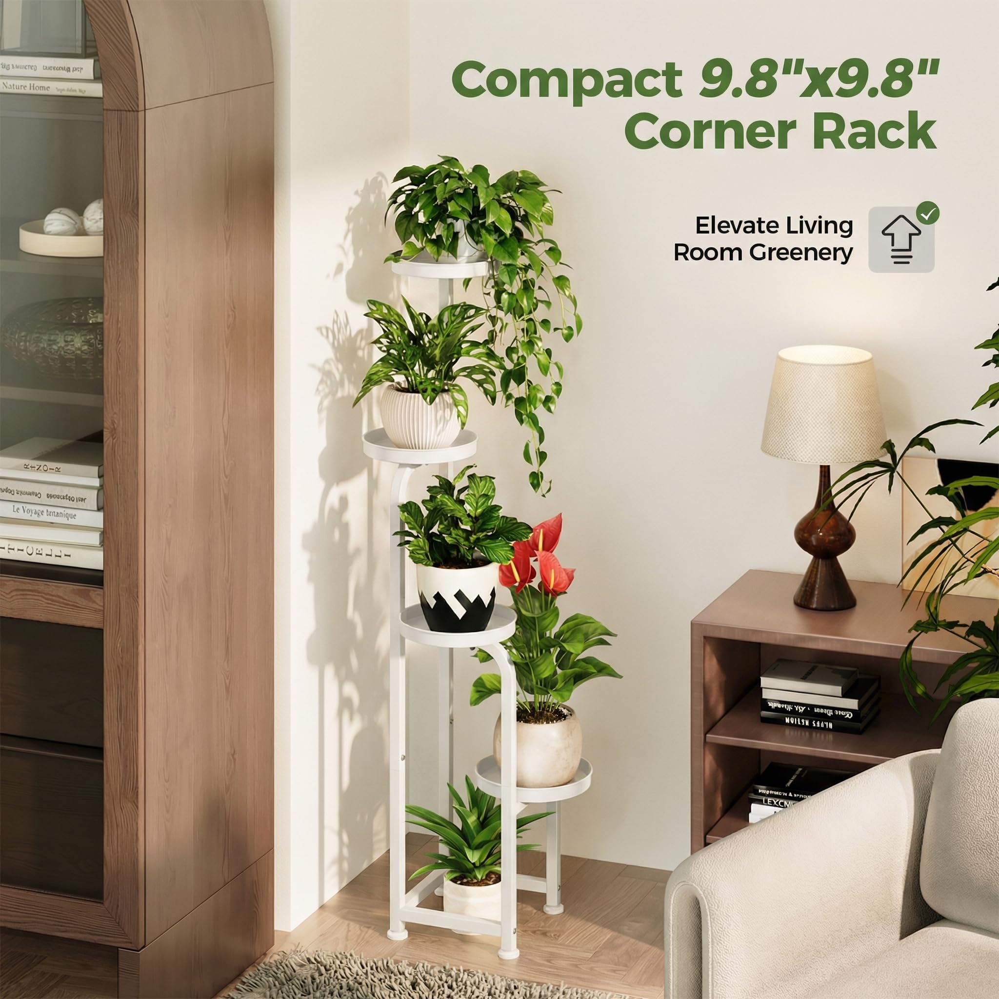 Bamworld side profile of spiral tiered design improving sunlight access for plants