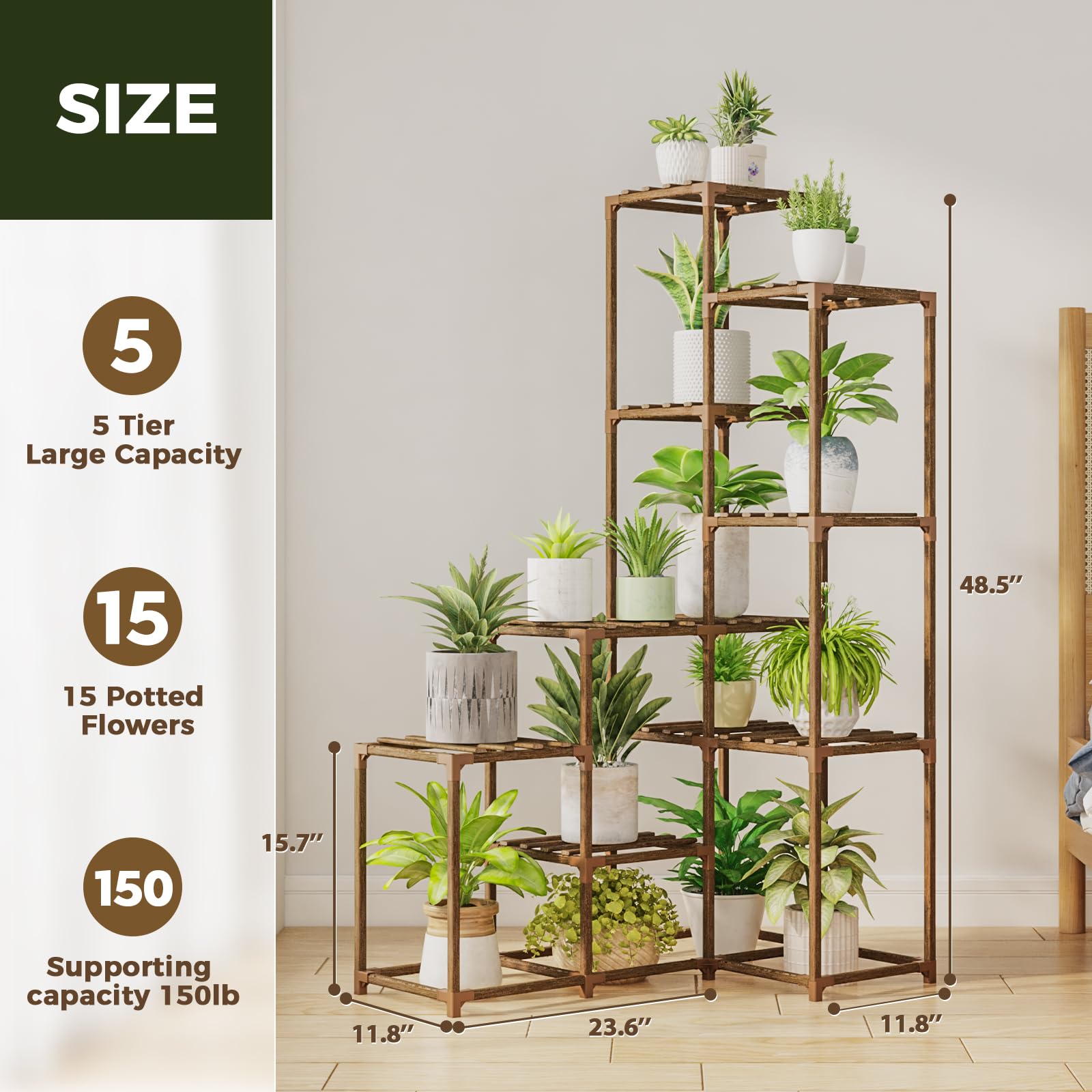 Bamworld size comparison with person showing 54.7-inch height for planning placement