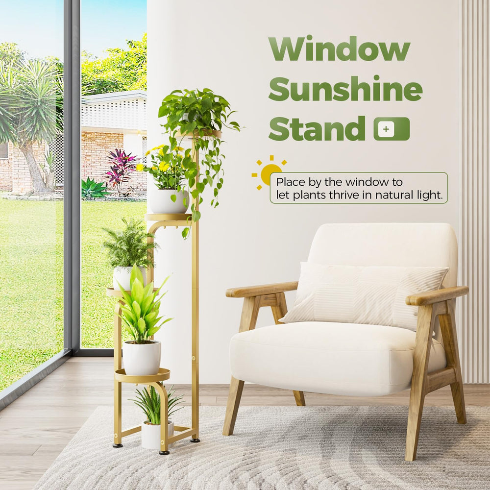 Bamworld stand beside medium pot illustrating scale and capacity for multiple plants