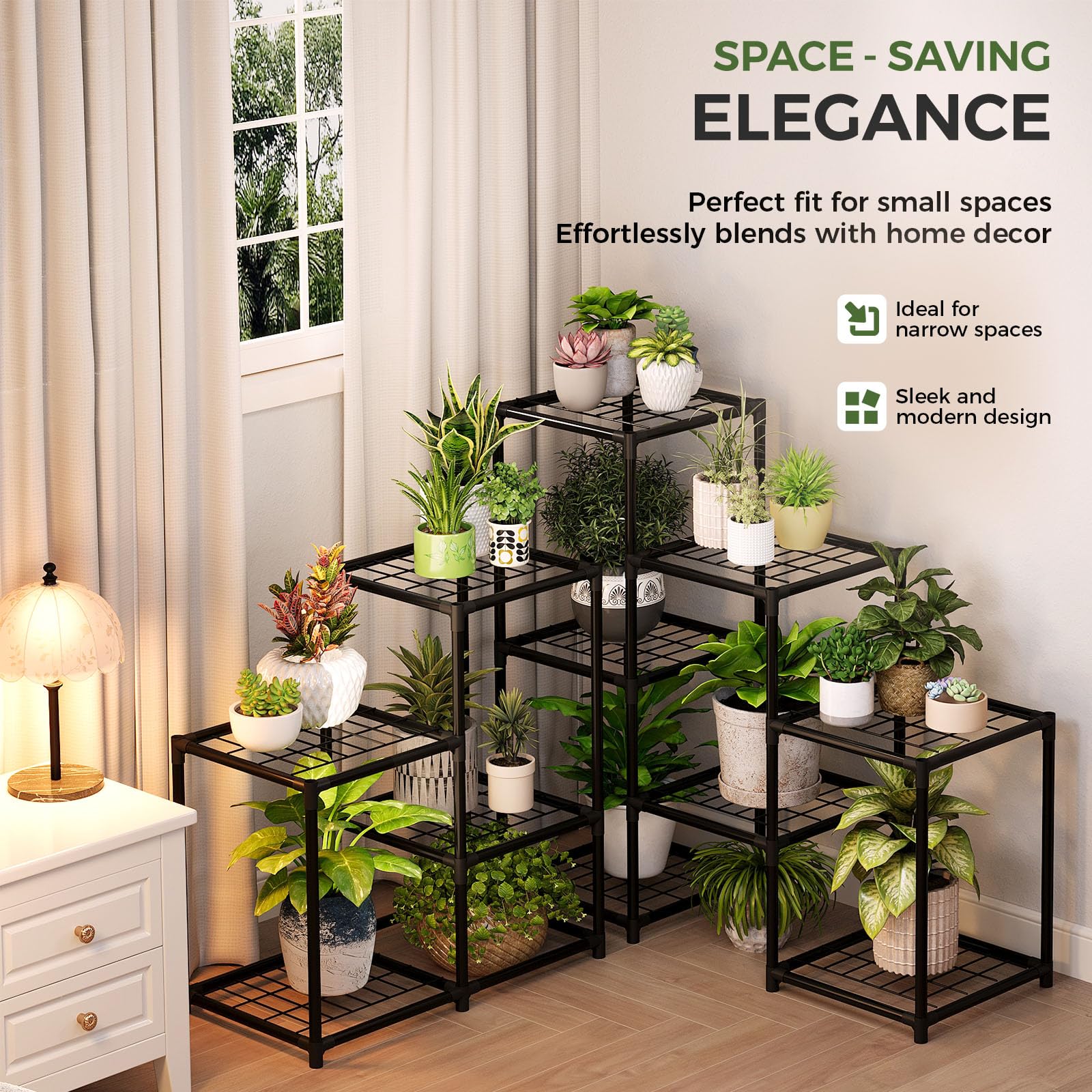 Bamworld scale comparison with pots to show capacity and practical size for apartments