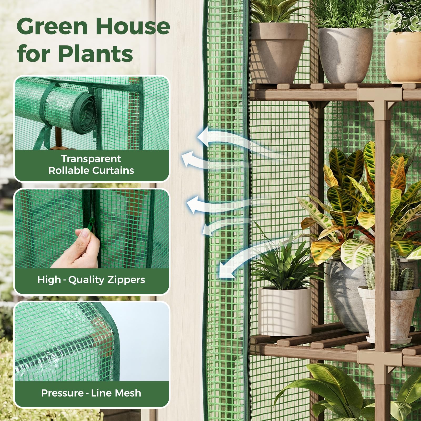 Bamworld next to a watering can showing compact 23x17x54-inch footprint advantage