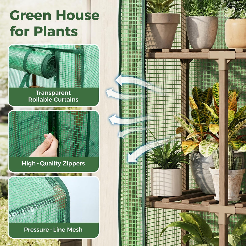 Bamworld next to a watering can showing compact 23x17x54-inch footprint advantage