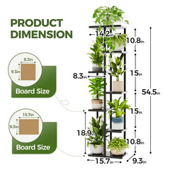 Bamworld plant stand styled in living room offering decorative organization benefit
