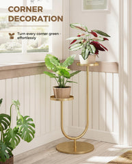 Bamworld top shelf with potted plant showing stable platform and decorative presentation