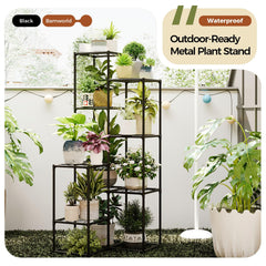 Bamworld top view emphasizing 54.7 inch height and layered plant organization