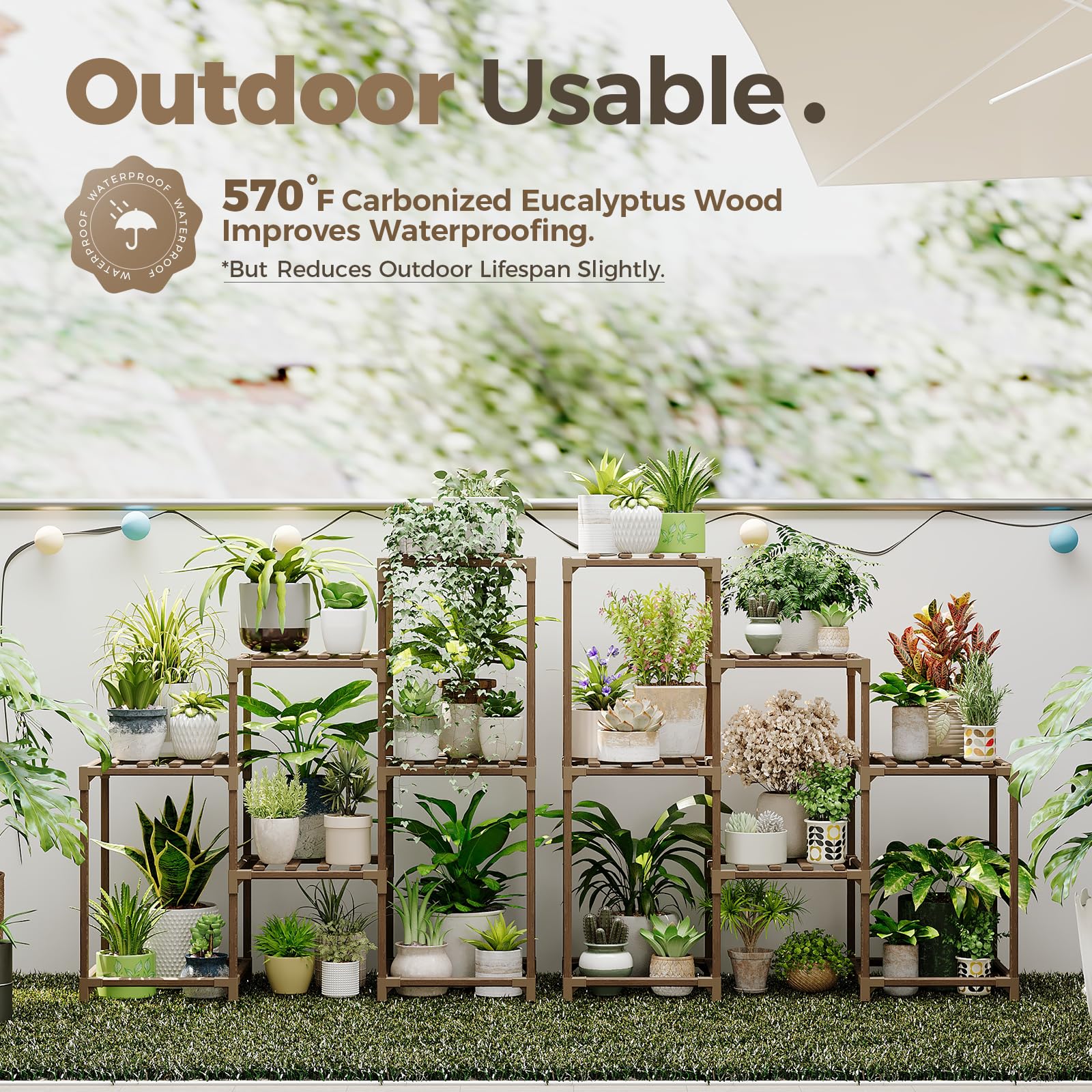 Bamworld close-up of heat-treated wood grain highlighting durability and weather resistance