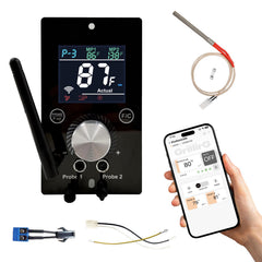 Banbitebq front panel upgrade kit showing controls and buttons for precise grilling