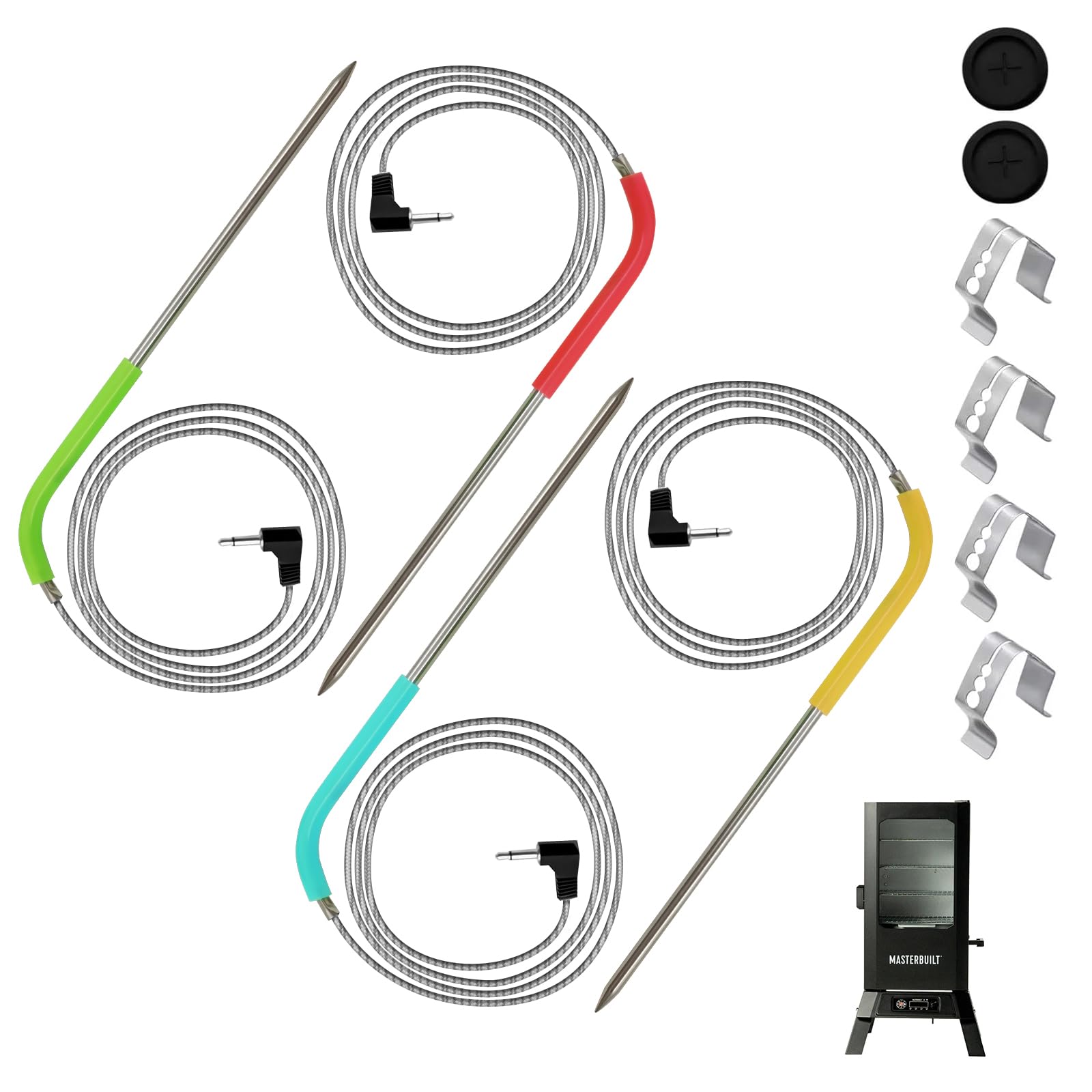 Banbitebq front view of four probes showing fit for Masterbuilt 710 and seamless replacement