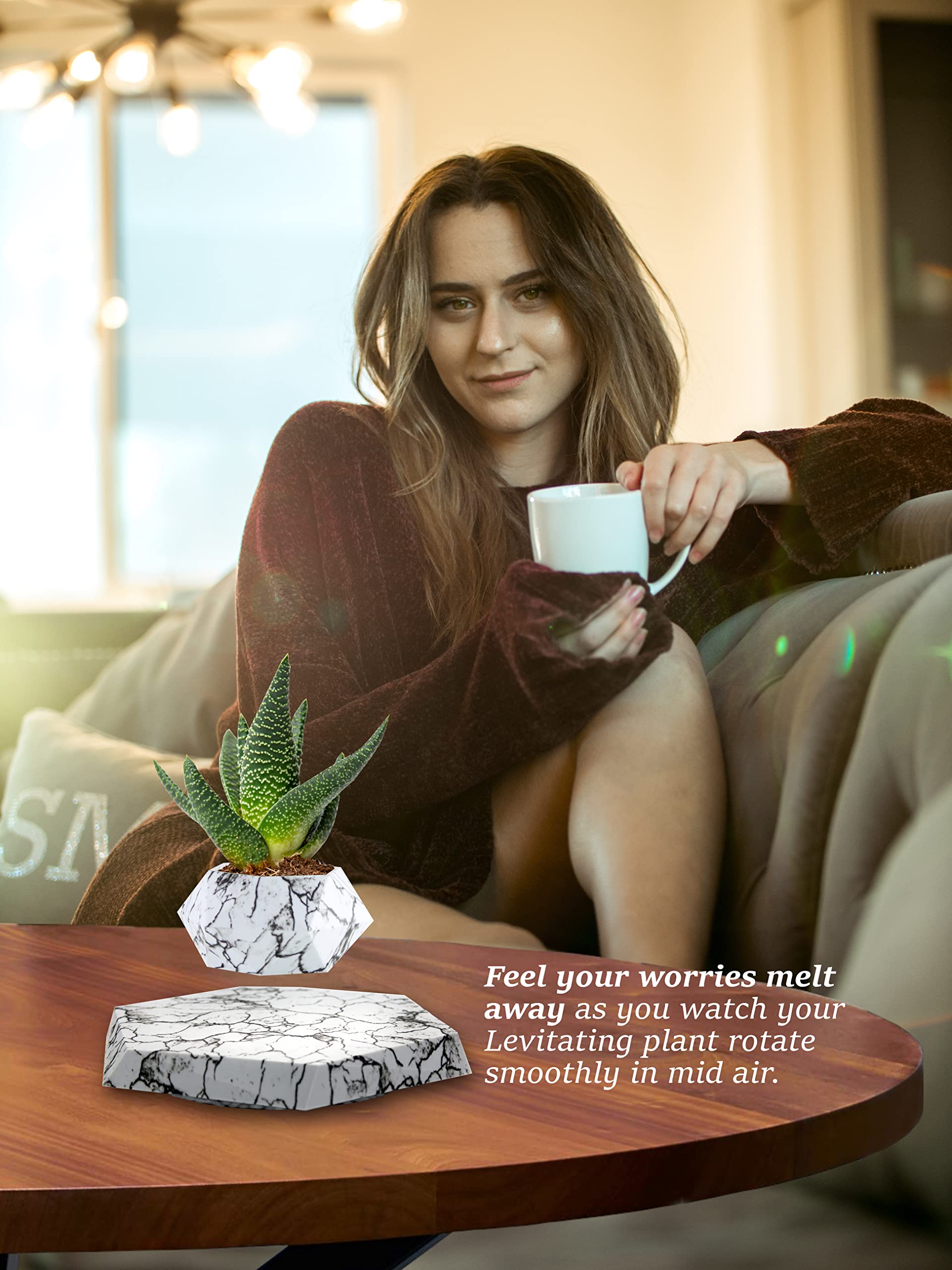 BandD side profile of base and pot highlighting stable magnetic design