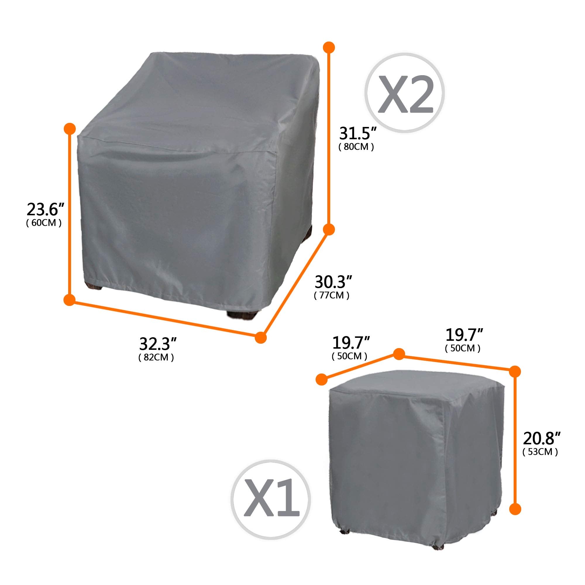 BANER GARDEN close-up of chair cover seam detail for durable protection