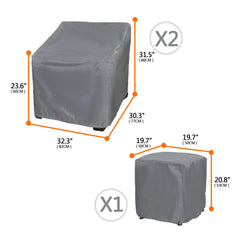 BANER GARDEN close-up of chair cover seam detail for durable protection