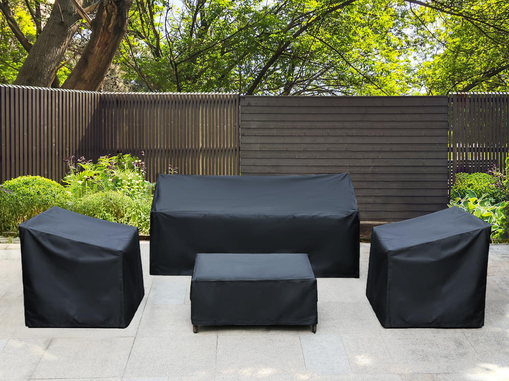 Baner Garden chair cover with buckle straps highlighting secure fit benefit
