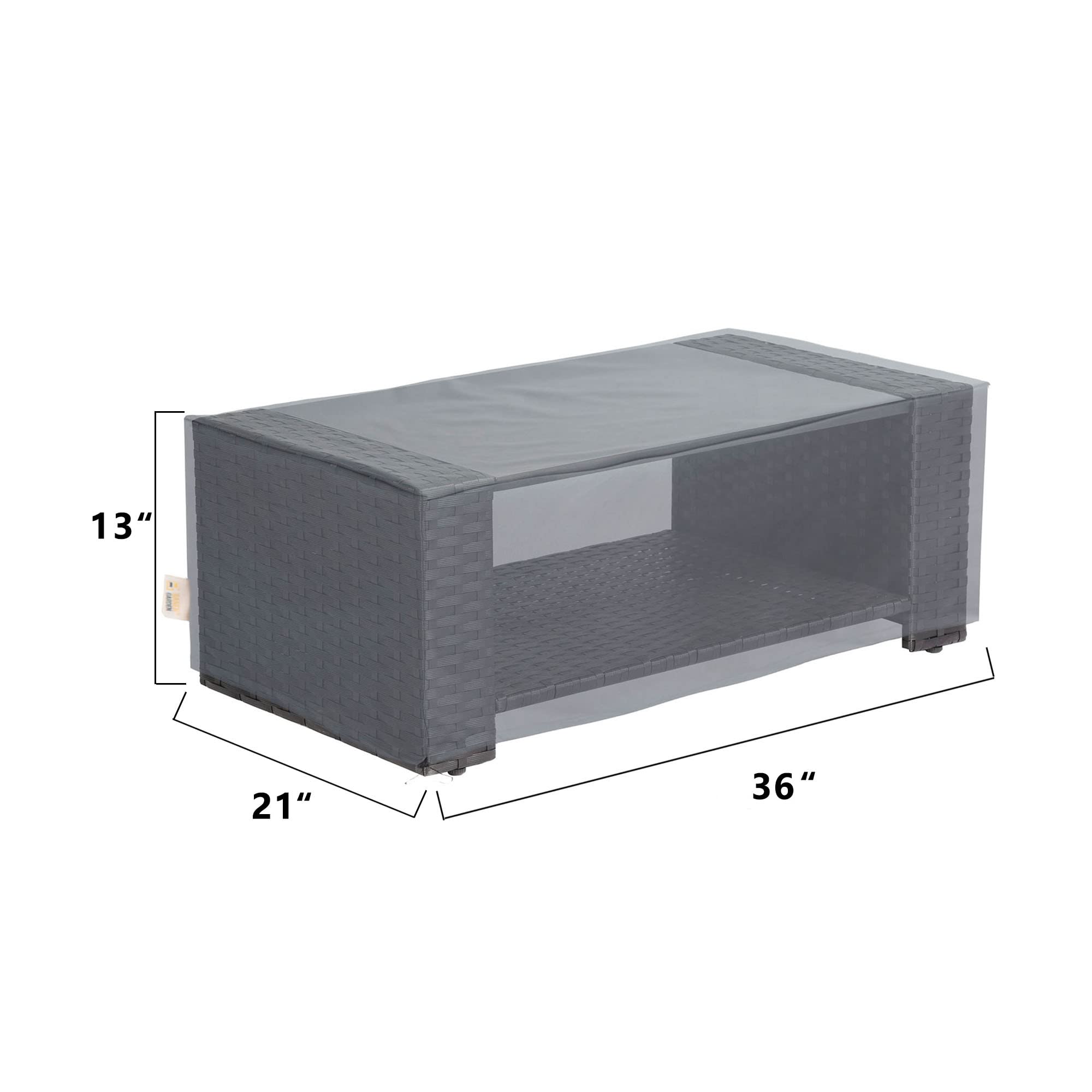 BANER GARDEN coffee table cover top view showing waterproof surface protection