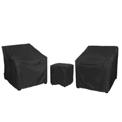 BANER GARDEN front view of covered bistro set showing full protection