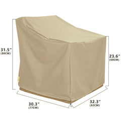 BANER GARDEN loveseat cover top detail highlighting reinforced seams benefit