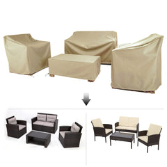 BANER GARDEN side view showing chair cover fit and secure drawstring benefit