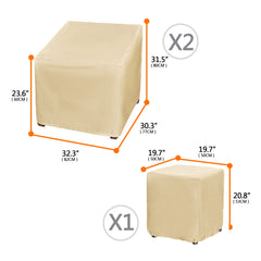 BANER GARDEN side profile showing chair cover fit and wind protection