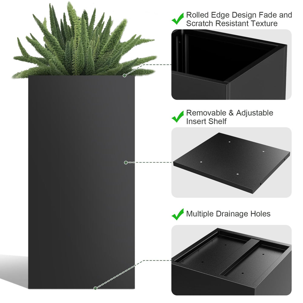 Baotree removable insert shelf detail showing adjustable slots and flexible planting benefit