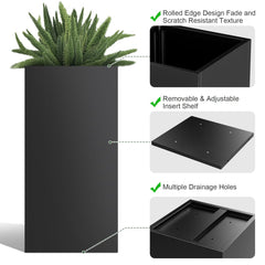 Baotree removable insert shelf detail showing adjustable slots and flexible planting benefit
