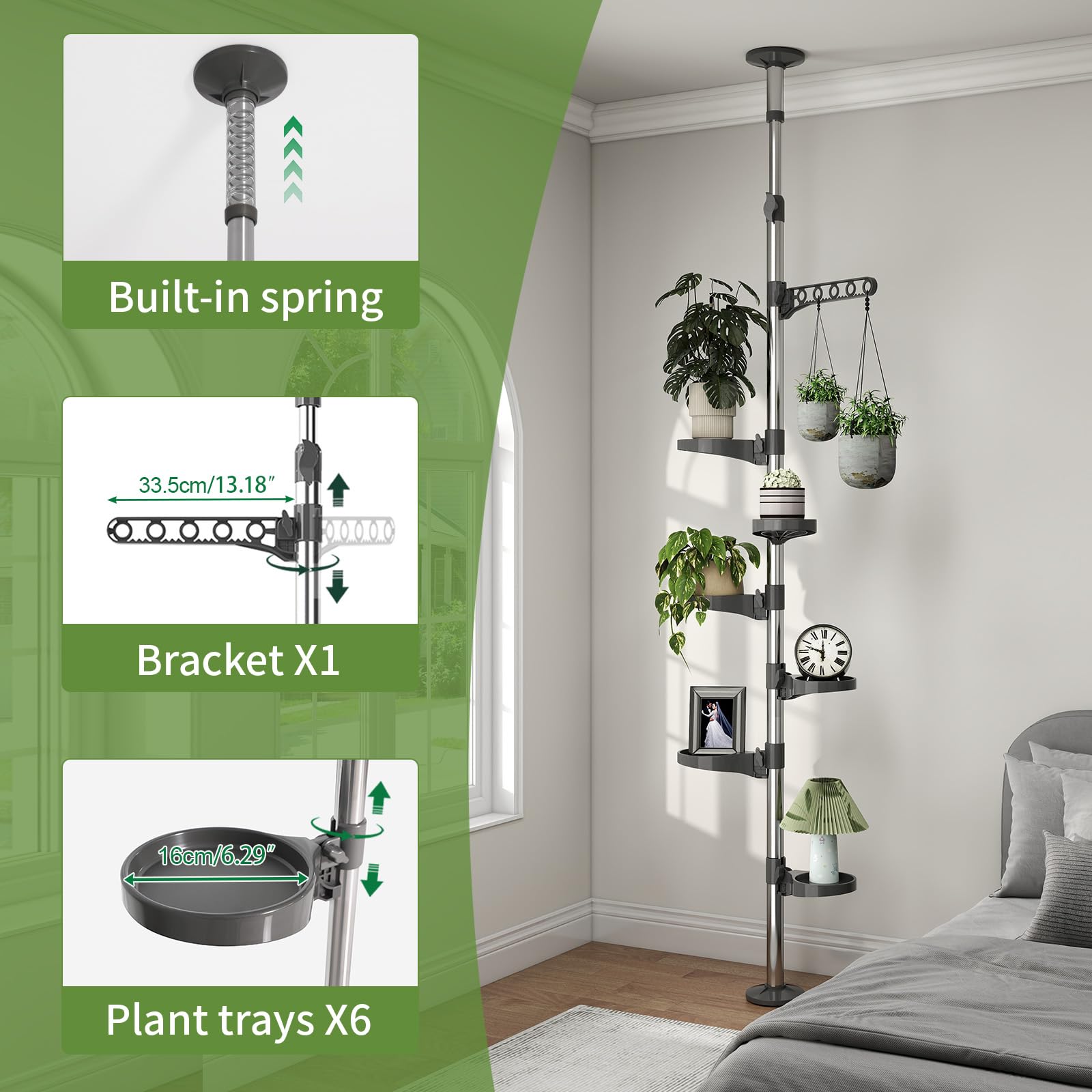 BAOYOUNI hanger holding baskets and clothes demonstrating versatile use