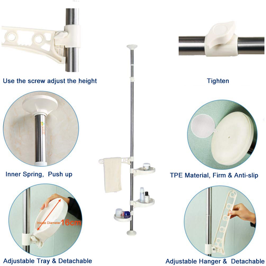 BAOYOUNI showing telescoping pole adjustment, quick height customization benefit