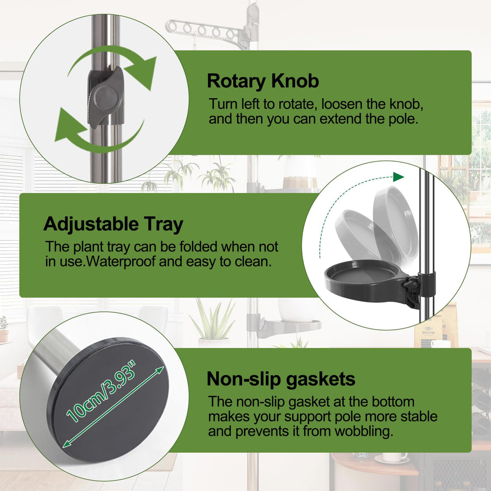 BAOYOUNI top tension spring and cap protecting ceiling with stable fit