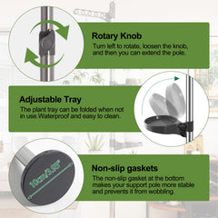 BAOYOUNI top tension spring and cap protecting ceiling with stable fit