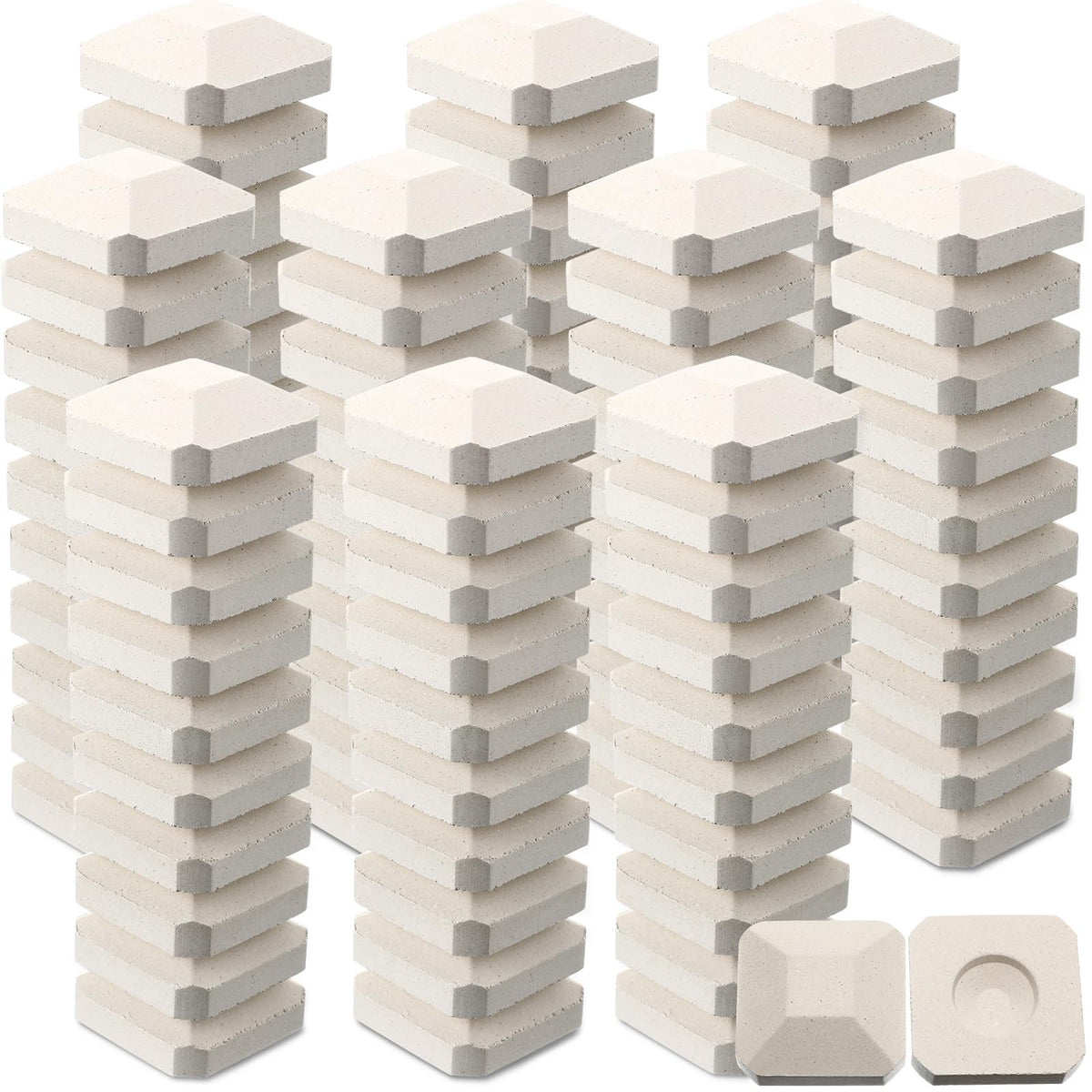 Baquler front view of 100-piece briquette pack showing value and quantity benefit