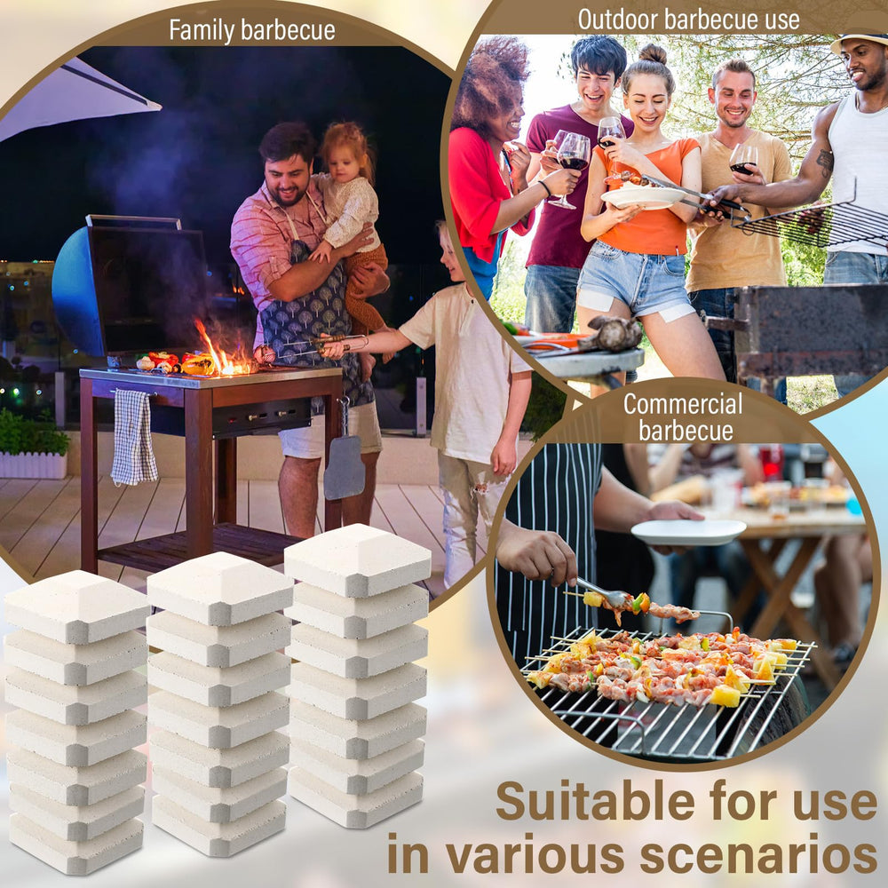 Baquler briquettes in backyard grill setting showing improved family grilling safety