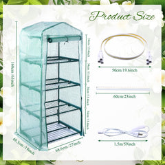 Baquler PE cover roll-up zipper door open for ventilation and easy plant access