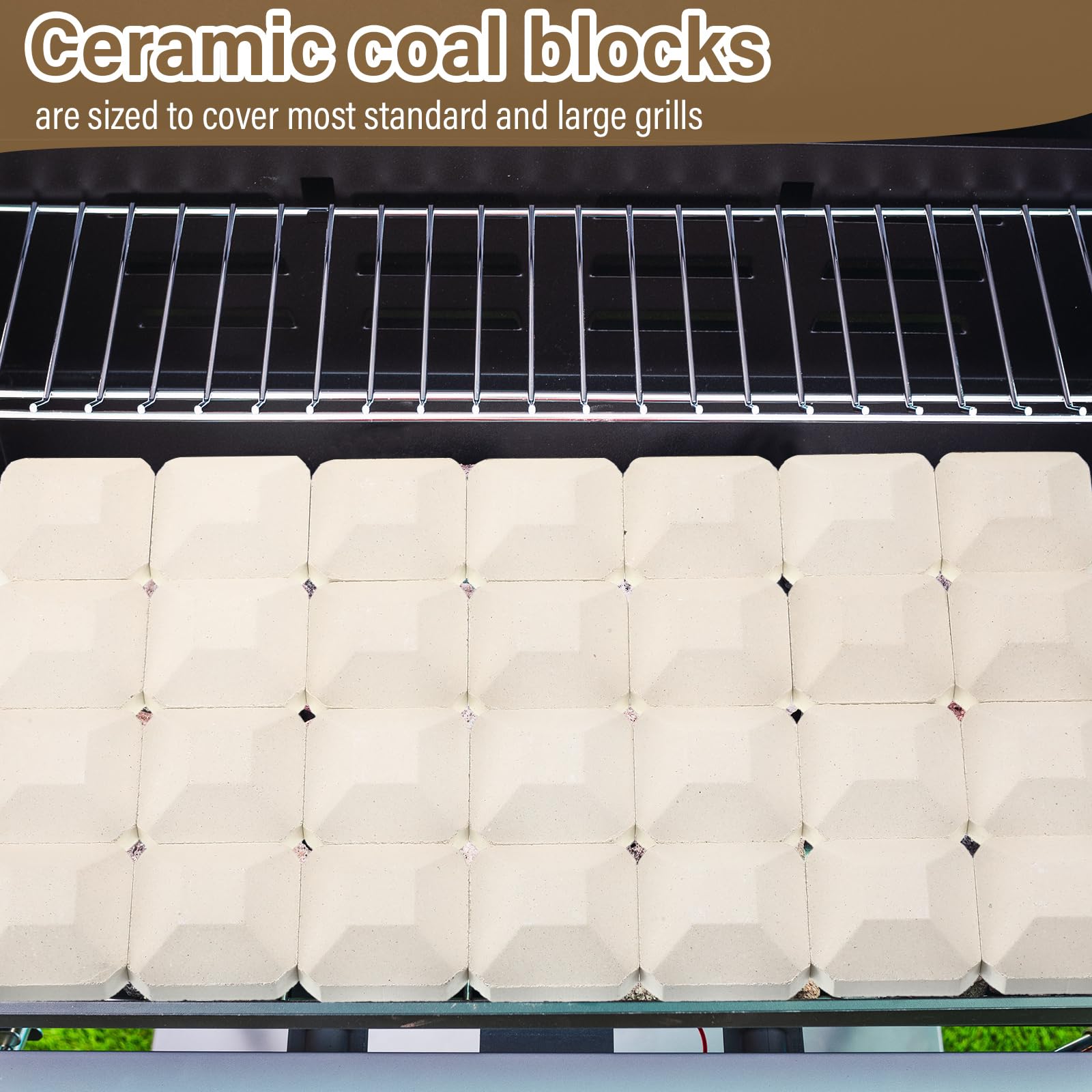 Baquler briquette held in hand to show 2x2 inch scale and easy replacement